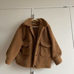 Aland Brown Teddy Fleece Jacket